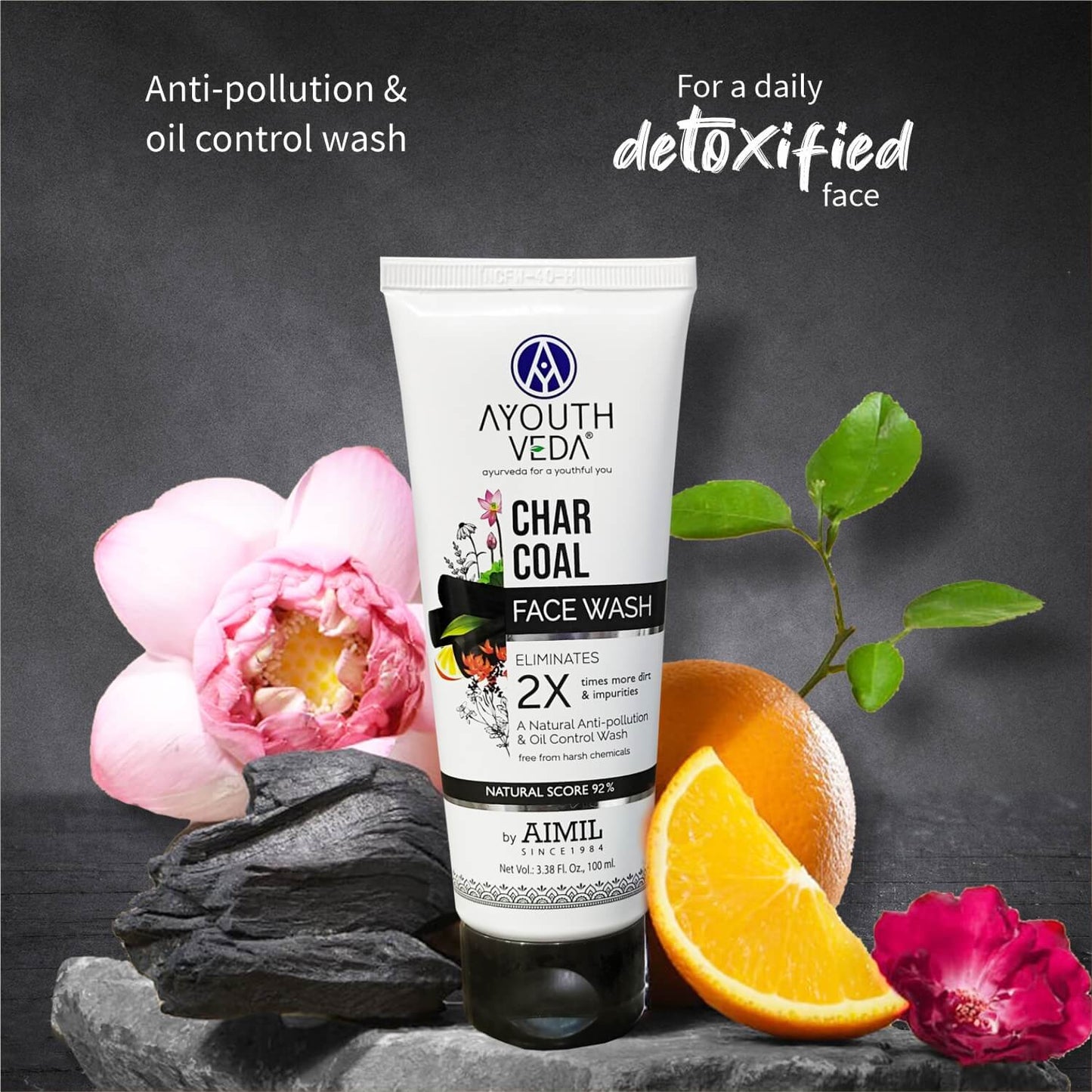 Ayouthveda Charcoal Face Wash 100ml