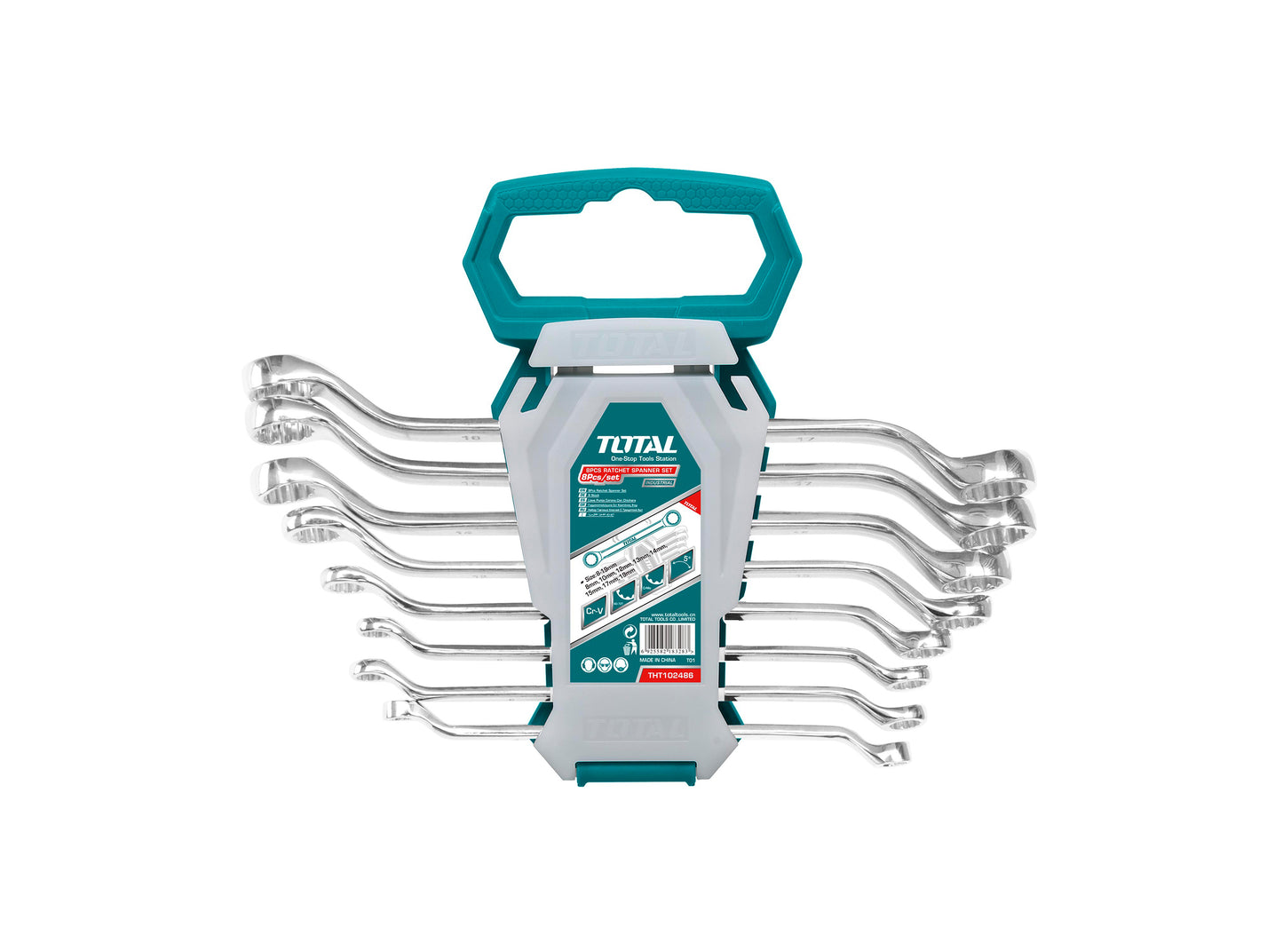 TOTAL 8Pcs offset ring spanner sett THT102486