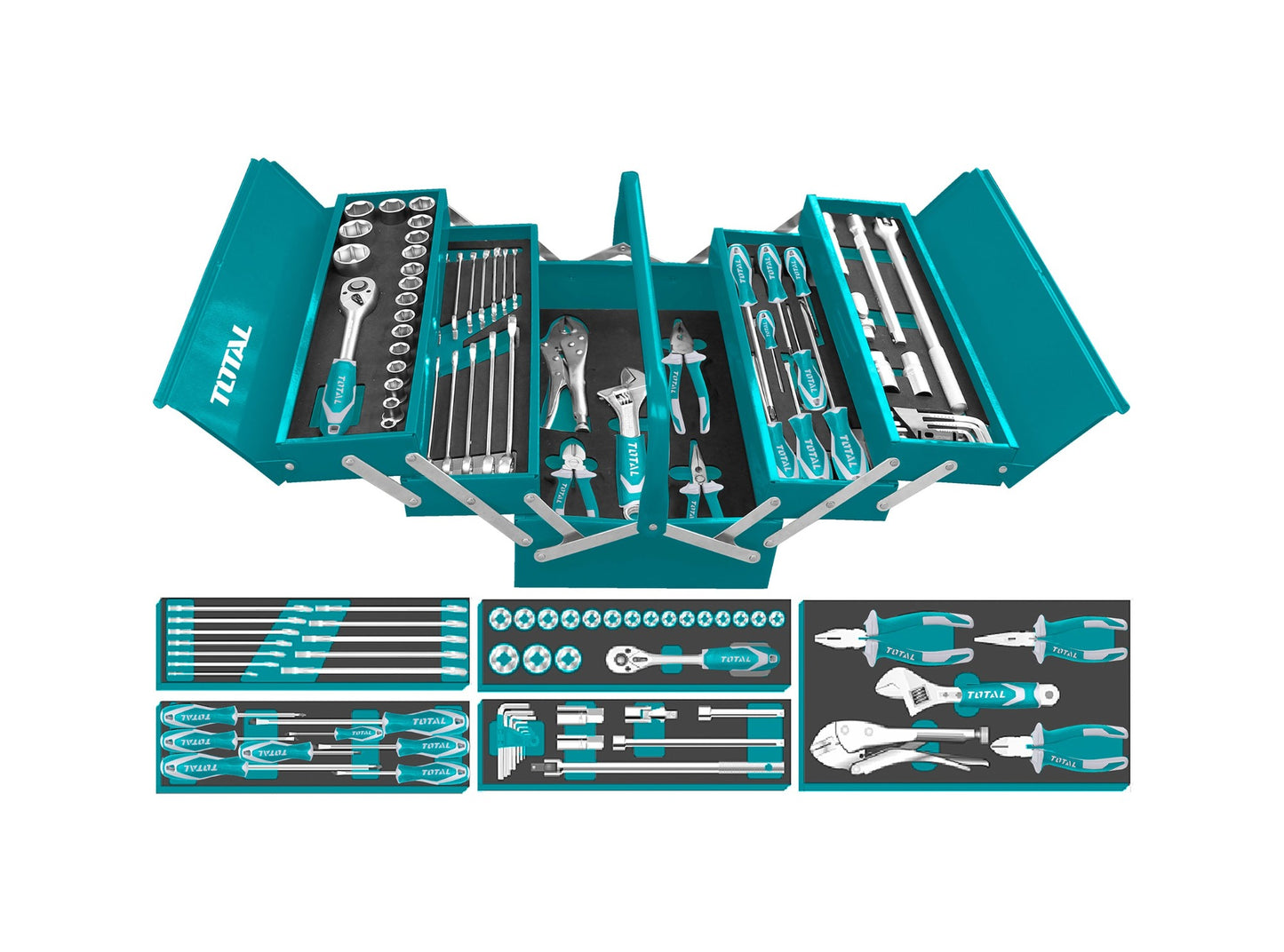 TOTAL 59 Pcs Tool Chest Set THTCS12591