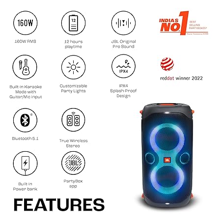 JBL PARTYBOX 110 IN POWERFULL BASS BOOST 160W