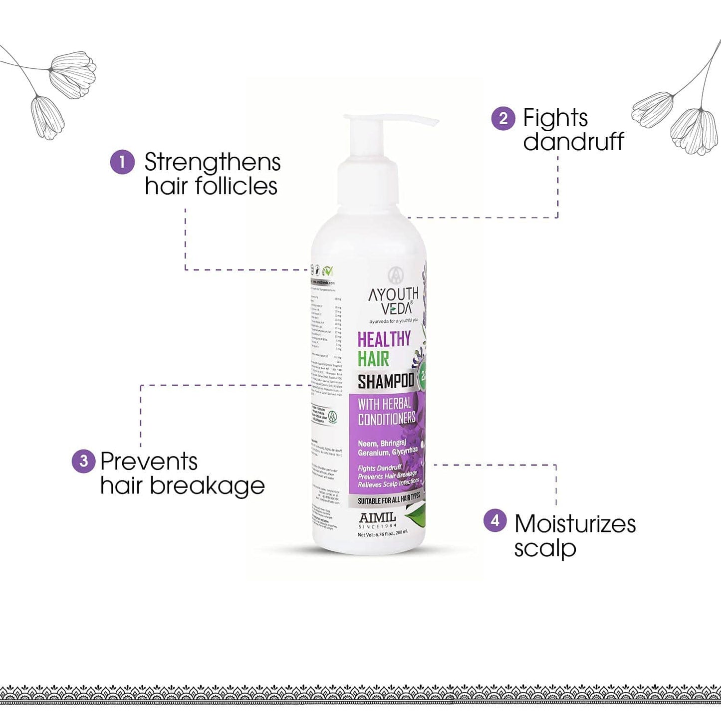 Ayouthveda Healthy Hair Shampoo 200 ml