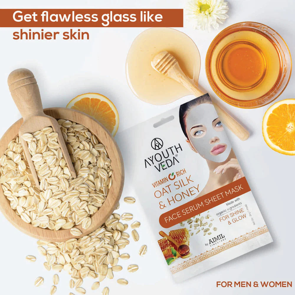 Ayouthveda Oat and Honey Face Serum Sheet Mask 20gm