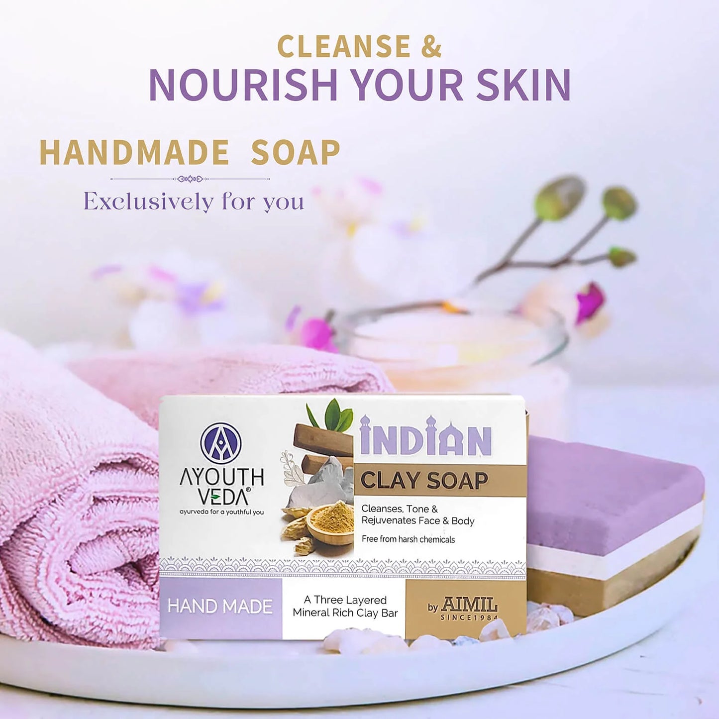 Ayouthveda Indian Clay Soap 100gm
