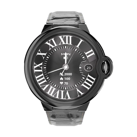 Fire-Boltt Topaz Black Leather/Stainless Steel