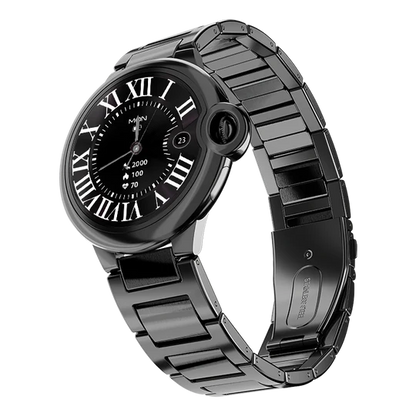 Fire-Boltt Topaz Black Leather/Stainless Steel