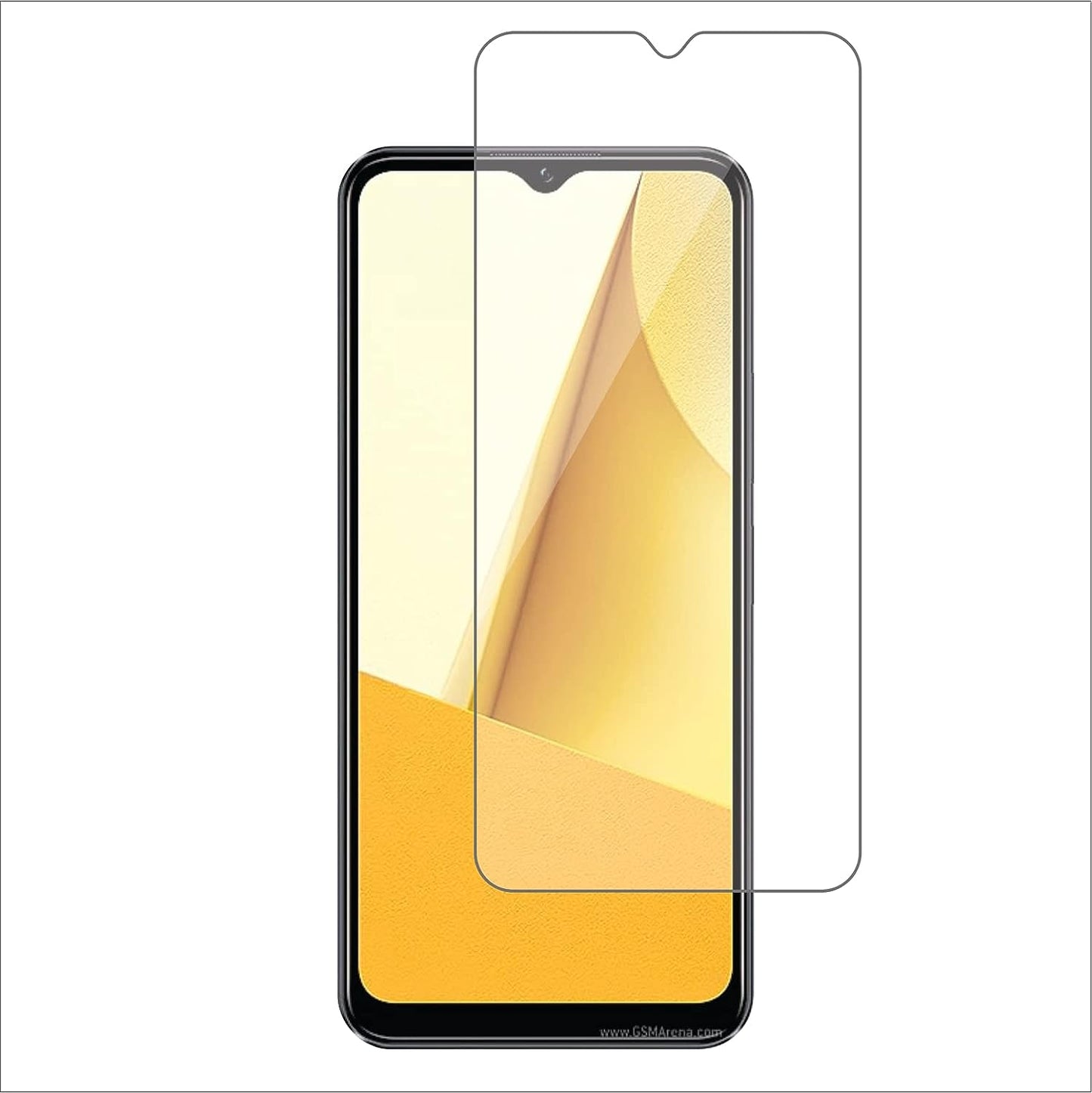 OG HD+Mobile Tempered Glass Screen Guard for Vivo Y02 (6.51 in)