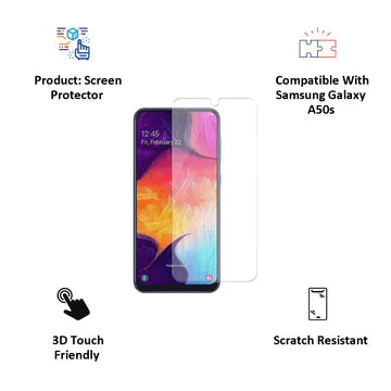 OG HD+ Mobile Tempered Glass Screen Guard for Samsung Galaxy A50s (6.4 in)