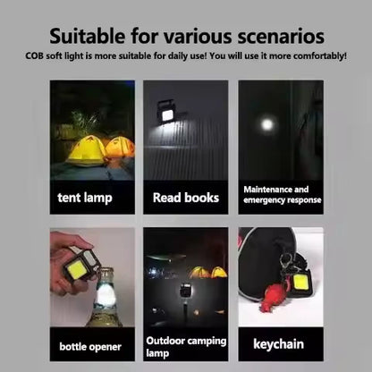 Mini LED Keychain Multipurpose Type C Rechargeable