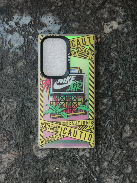 Premium Nike Air-Themed Phone Case for Samsung S24 Ultra Semi Transparent