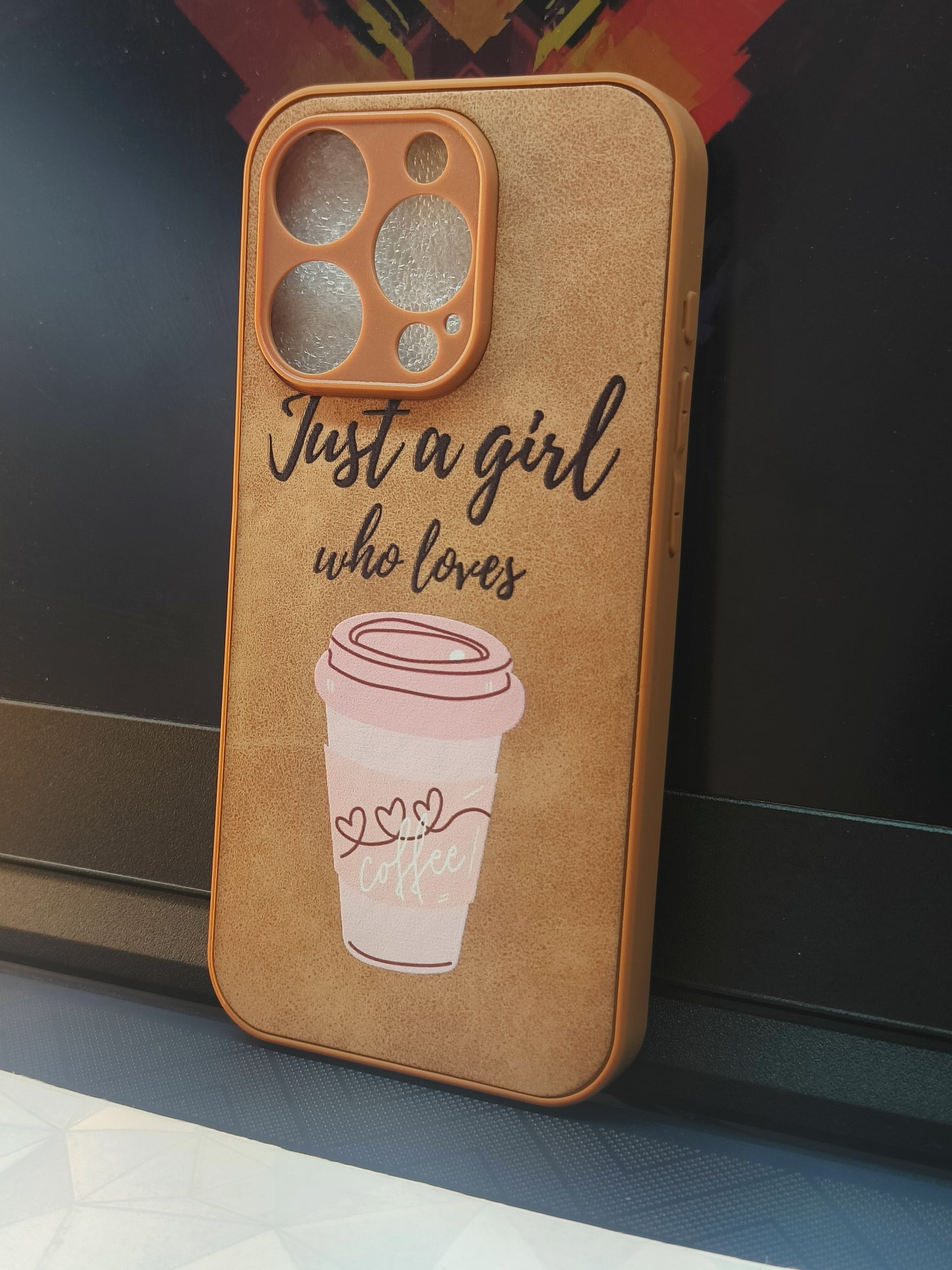 Case for iPhone 15 Pro Brown Coffee theme for women/girls