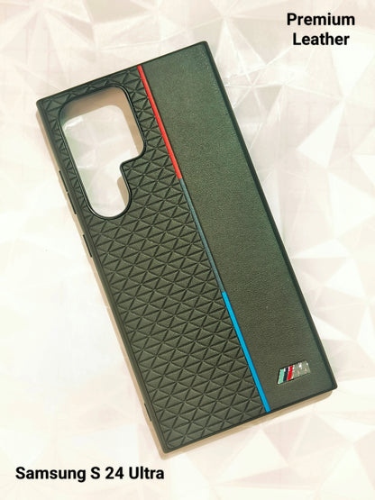 Premium Leather Case for Samsung S24 Ultra | Black Ultra Premium Hard Case | BM series