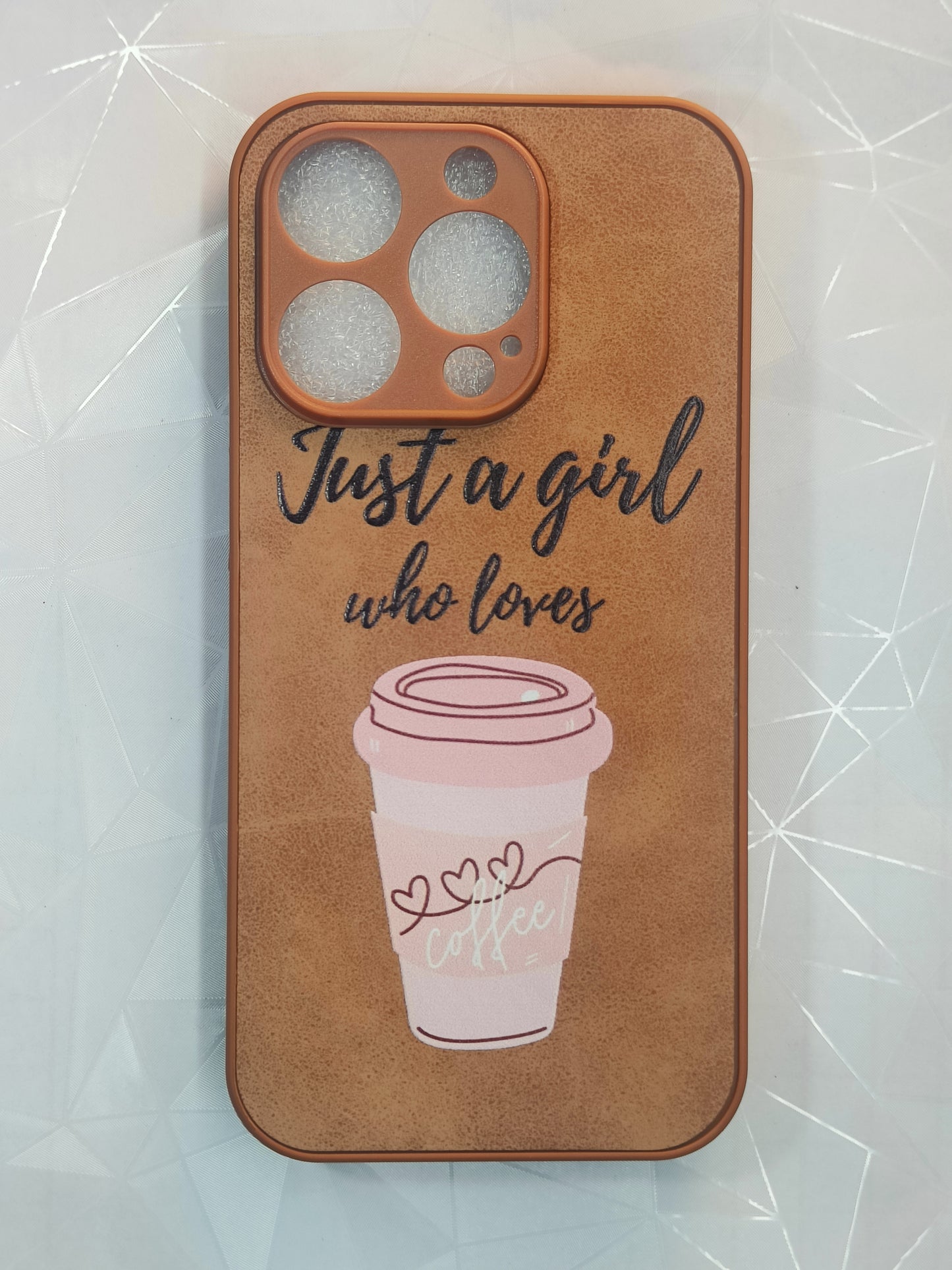 Case for iPhone 15 Pro Brown Coffee theme for women/girls