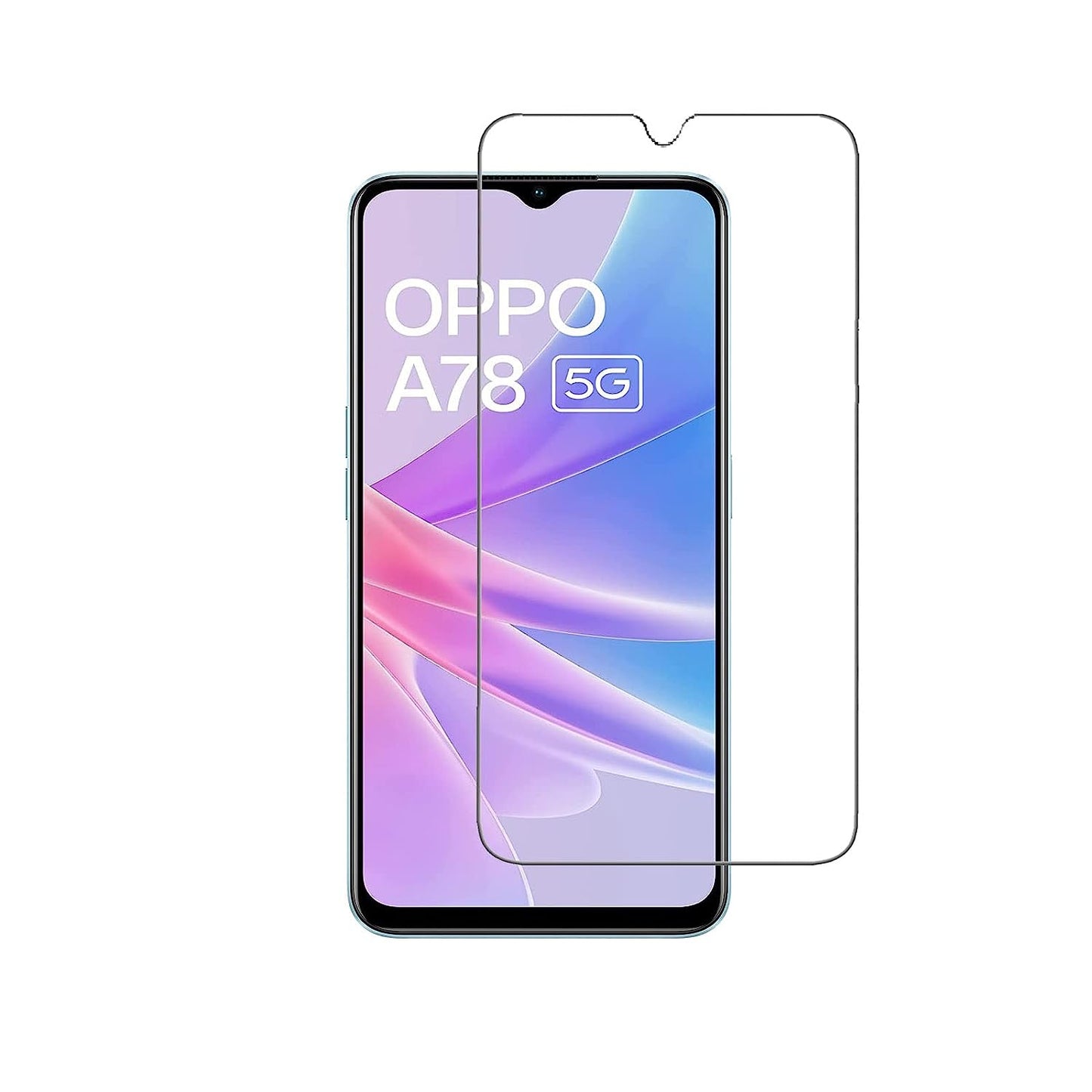 OG HD+ Mobile Tempered Glass Screen Guard for Oppo A78 5G (6.5 in)