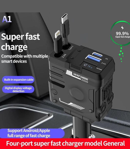 Four-port super fast charger