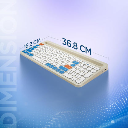 Acer SwiftPRO Multi-Device Bluetooth Wireless Keyboard with Cradle & Numpad | USB-C Rechargeable | 99 Keys, 80H Battery | Compact & Quiet | Compatible with Windows, Mac, Android, Laptop, Tablet, Phone