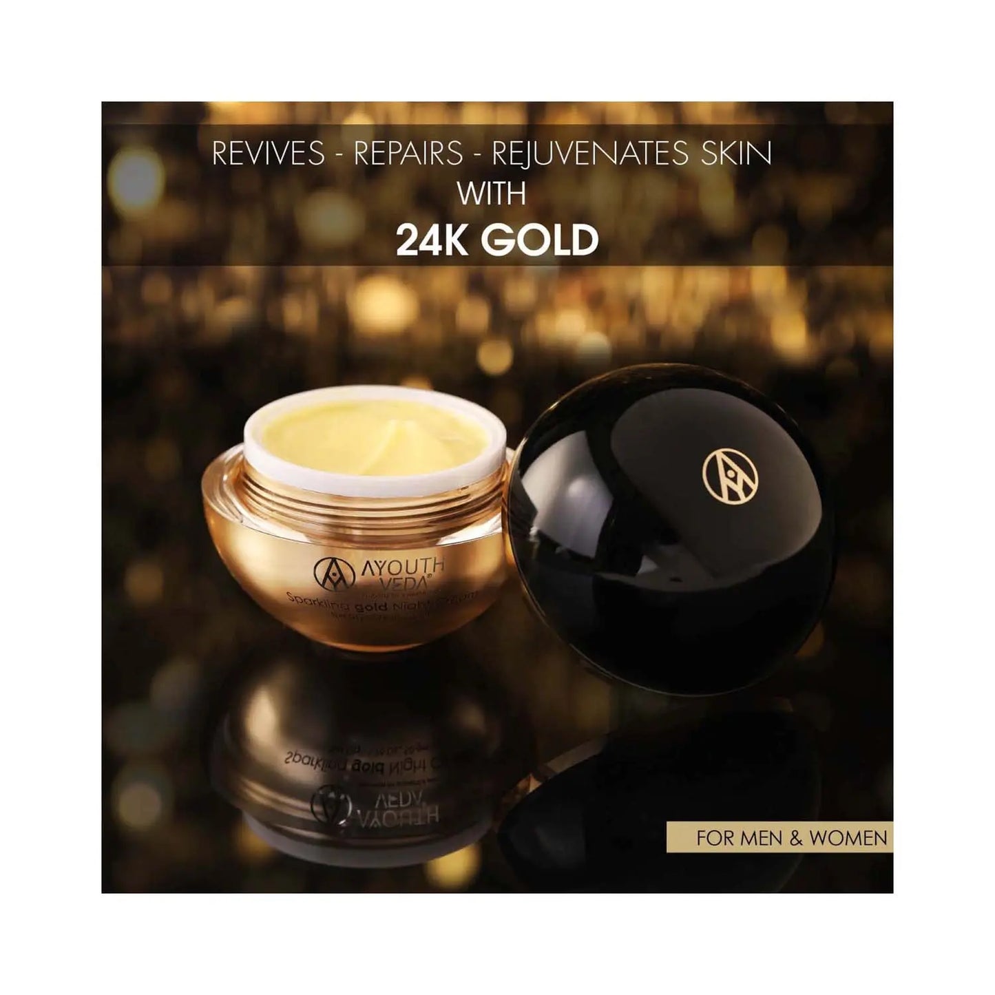 Ayouthveda Sparkling Gold Night Cream 50gm