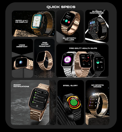 Fire-Boltt Starlight SmartWatch Black SS