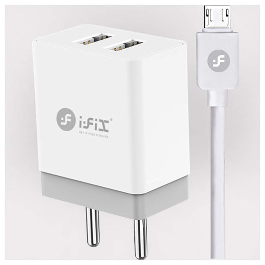 I-Fix 2.8 AMP Charger Type C With Micro USB Cable